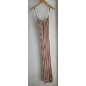 Weekend Stories Mauve Dress Size M Tencel Cotton Silk Blend Casual Midi